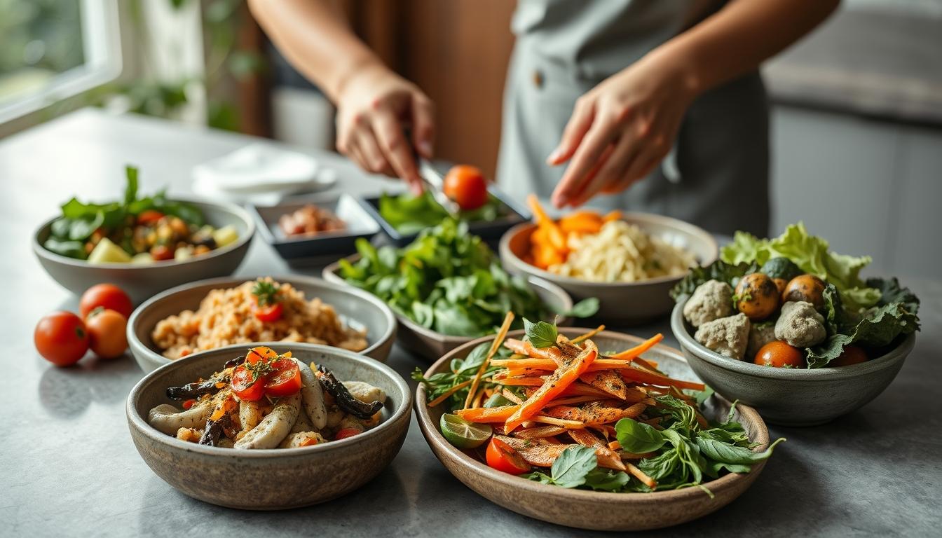 Home cook preparing ingredients in the kitchen