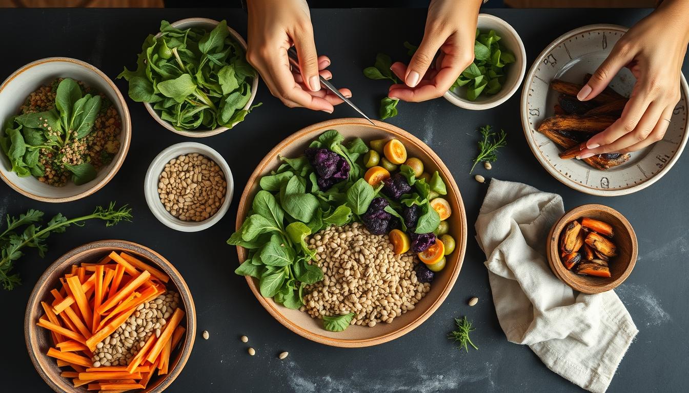 Seasonal meal prepared in a home kitchen